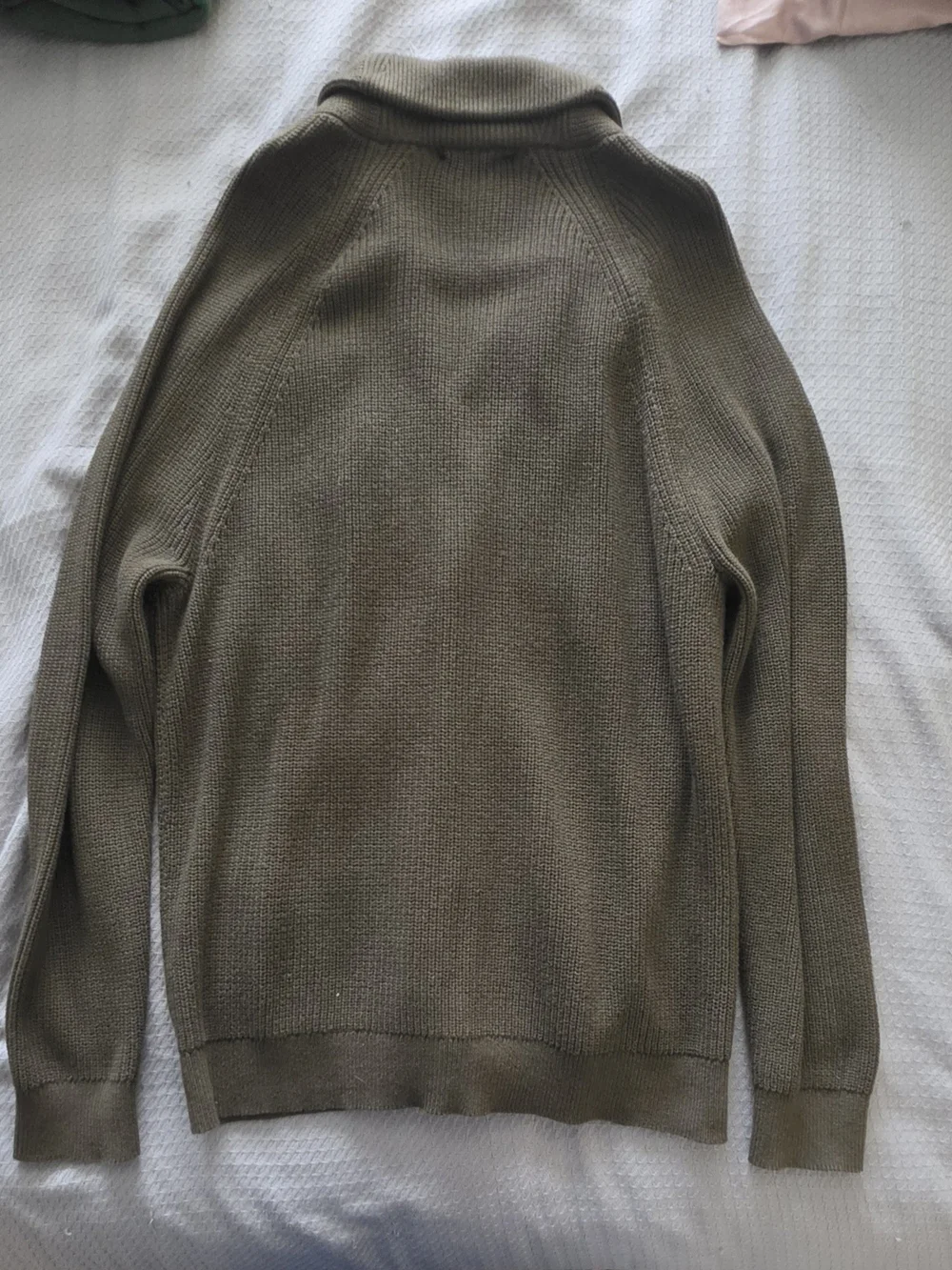 Banana Republic Olive Shawl-Collar Button Cardigan
